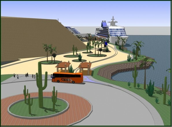 Concept drawing of the new terminal in Guaymas