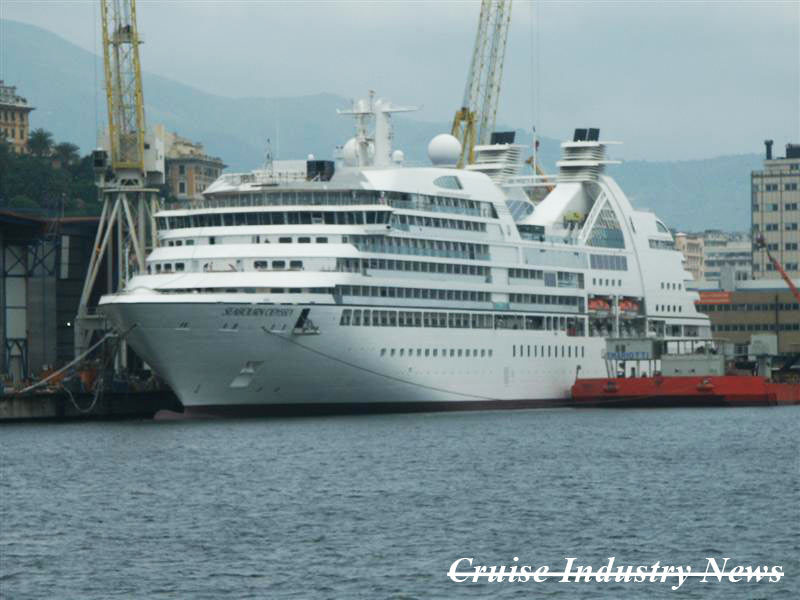 The Seabourn Odyssey nearing completion at T. Mariotti.