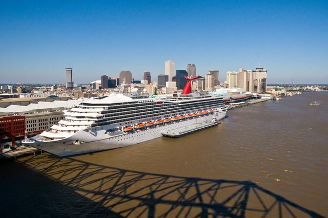 The 2,758-passenger Carnival Triumph arrived in New Orleans today – a day later than anticipated due to Tropical Storm Ida.