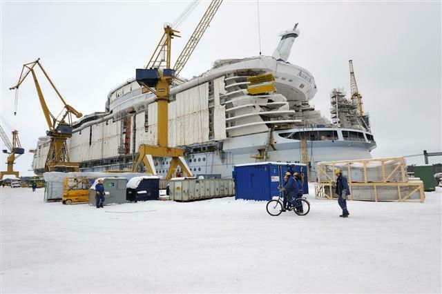 The Allure of the Seas under construction at STX