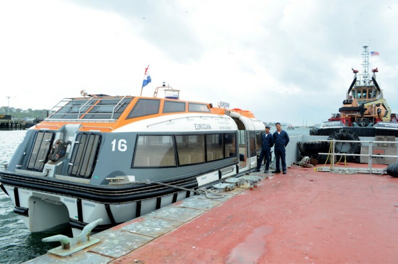 Tendering passengers into Gloucester