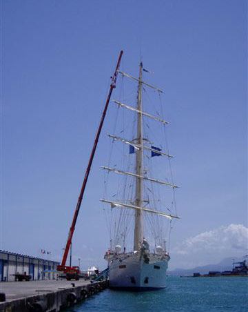 Crane working on the Star Clipper