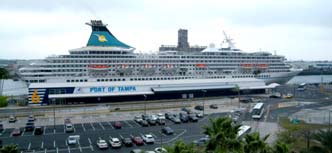 Phoenix Reisen’s Artania docked at the Port of Tampa’s Cruise Terminal 6