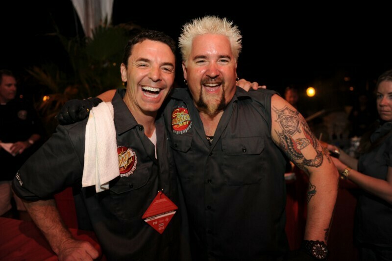 Fieri is pictured at the festivities with Carnival’s Senior Vice President of Guest Operations Mark Tamis.