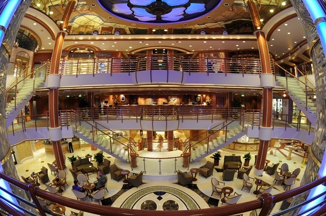 Sapphire Princess now features a new Piazza-style atrium.