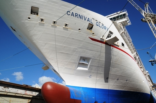 Carnival Glory in drydock