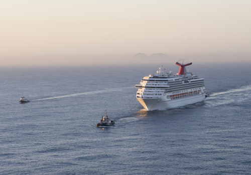 The Carnival Splendor under tow in 2010. (photo: USCG)