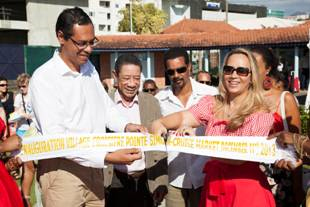Ribbon cutting ceremony with Hon. Karine Roy-Camille, Martinique Tourism Commissioner 
