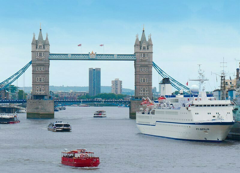 The Berlin will dock at the Tower Bridge on June 4 and 5.