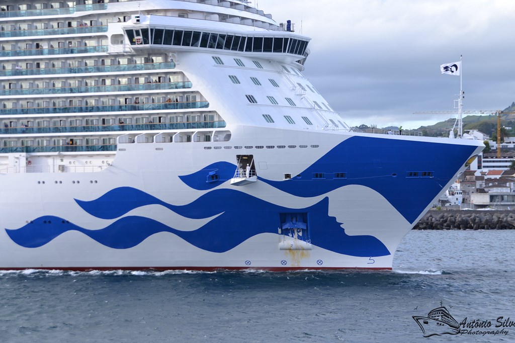 2 Princess Cruises Blue Metal Water Bottles ~ Sea Witch Logo ~ NEW