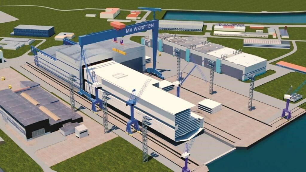 Visualization of the sections being manufactured in Rostock