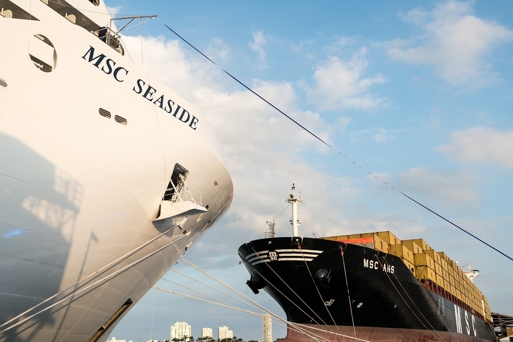 MSC Seaside and MSC Ans Come Together to Celebrate New Addition to the Fleet (photo: Ivan Sarfatti)