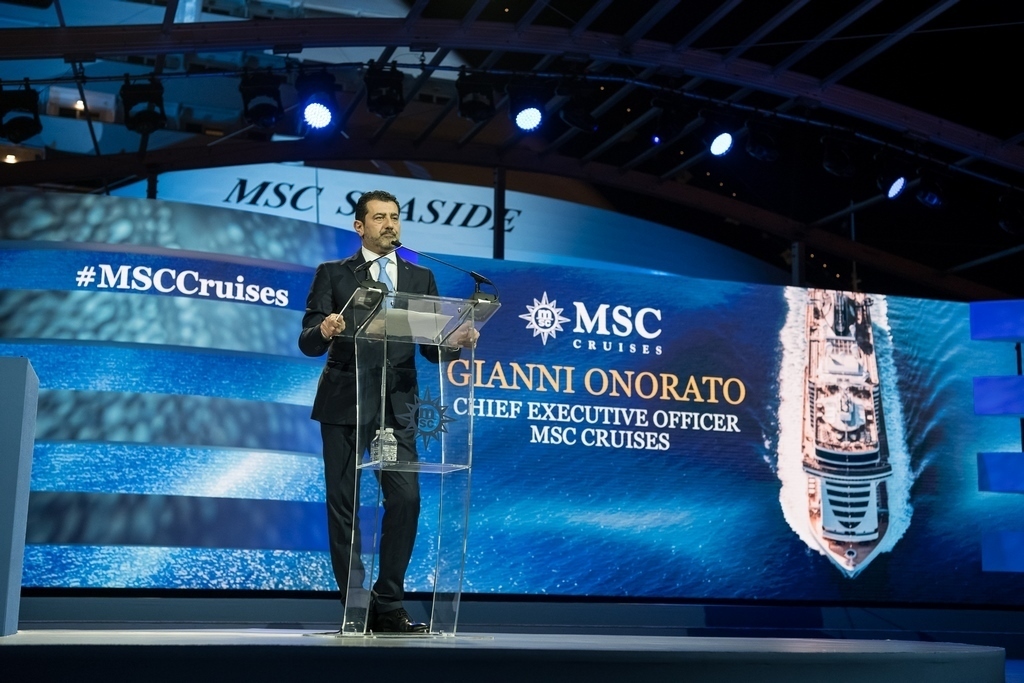 Gianni Onorato, CEO of MSC Cruises, is Happy to Present New Vessel to Miami  (photo: Ivan Sarfatti)
