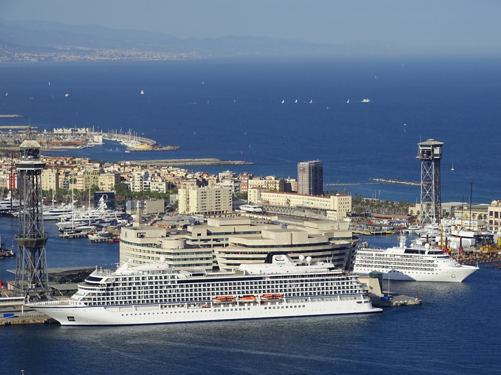 Viking and Silversea Ships in Barcelona