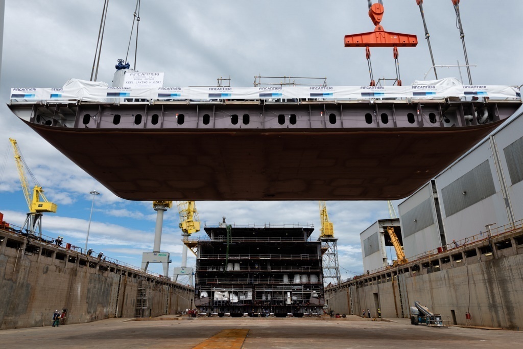 Keel Laying of the Seven Seas Splendor