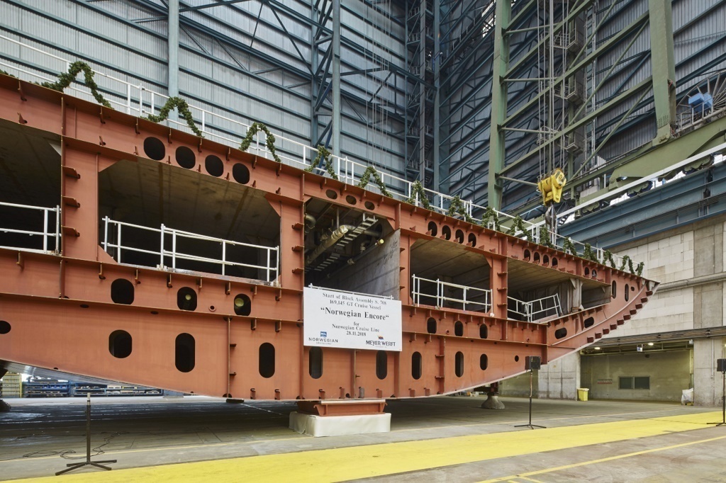 Norwegian Encore Keel Laying