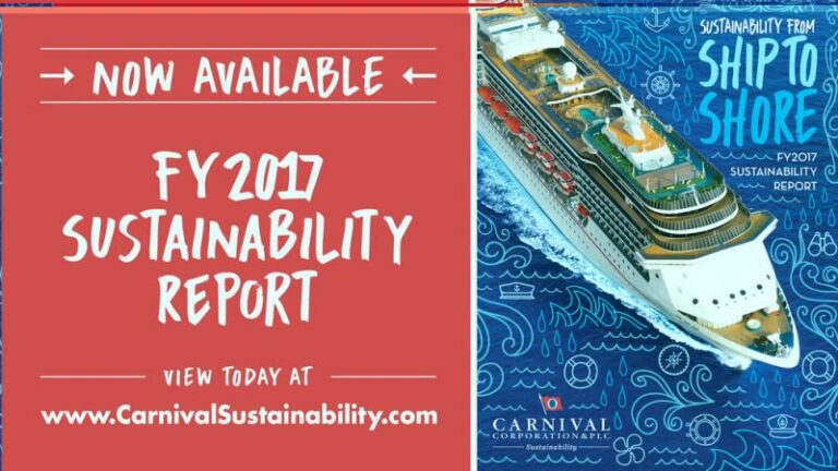 carnival cruise sustainability report