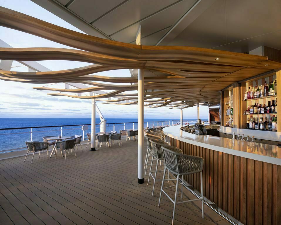 In collaboration with renowned New York hospitality design firm BG Studio International, a longtime partner of Celebrity Cruises, the brand revealed a "revolutionized" Sunset Bar.