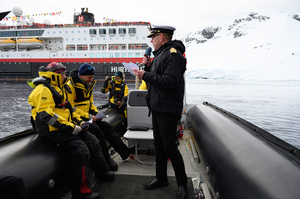 From the christening of the Roald Amundsen