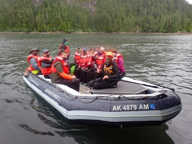 Guests on skiff ride