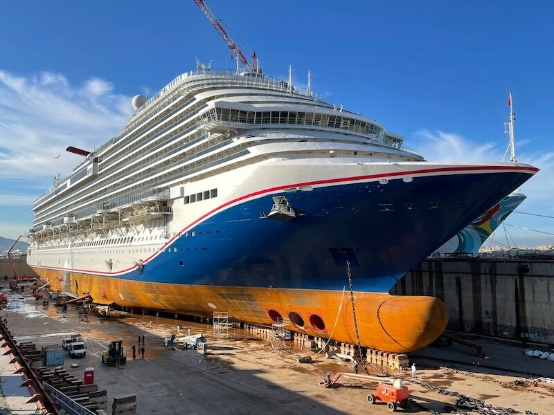 Carnival Magic Nears Completion of Drydock, Gets New Colors Cruise