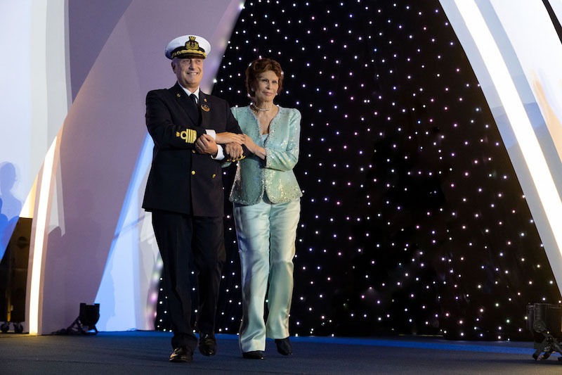Captain Francesco Veniero and MSC Virtuosa godmother Sophia Loren 2