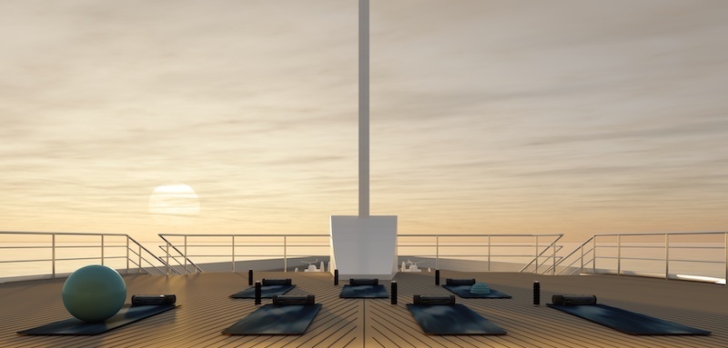 Emerald Cruises Emerald Azzurra Sunrise Yoga on the Observation Deck