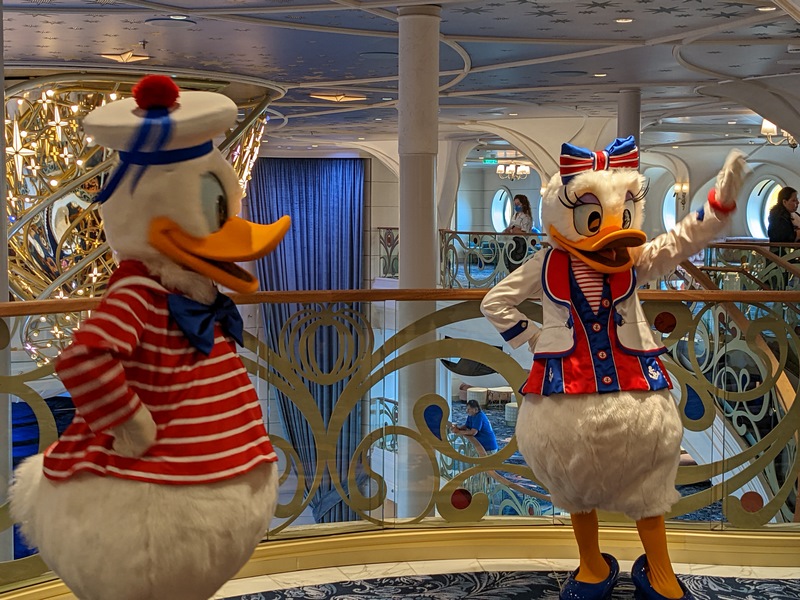 Character photo opportunities are very popular including such long-time favorites as Donald Duck and Dolly.