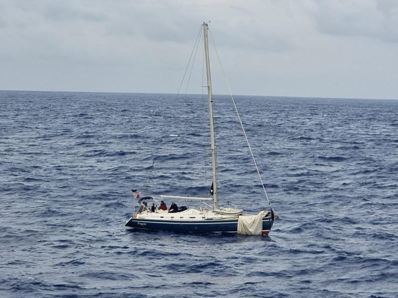 Sailboat in distress