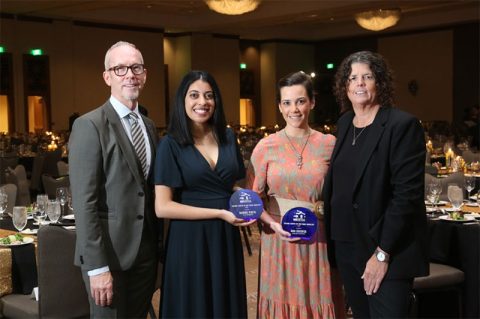 USTOA President & CEO Terry Dale, Nadine Pinto of TTC & TreadRight, Ana Esteves of Lindblad Expeditions, and Kelly P. Sahner, Chief Commercial Officer of TripMate.