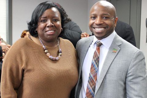 Mayor Cavalier Johnson (right) and Port Milwaukee Director Jackie Carter (left)