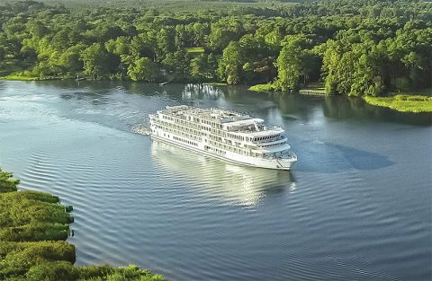 Modern Riverboat on Mississippi