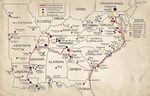 Civil War Battlefield Map