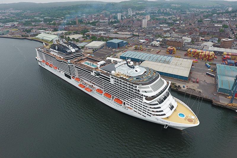 MSC Virtuosa at Greenock Ocean Terminal