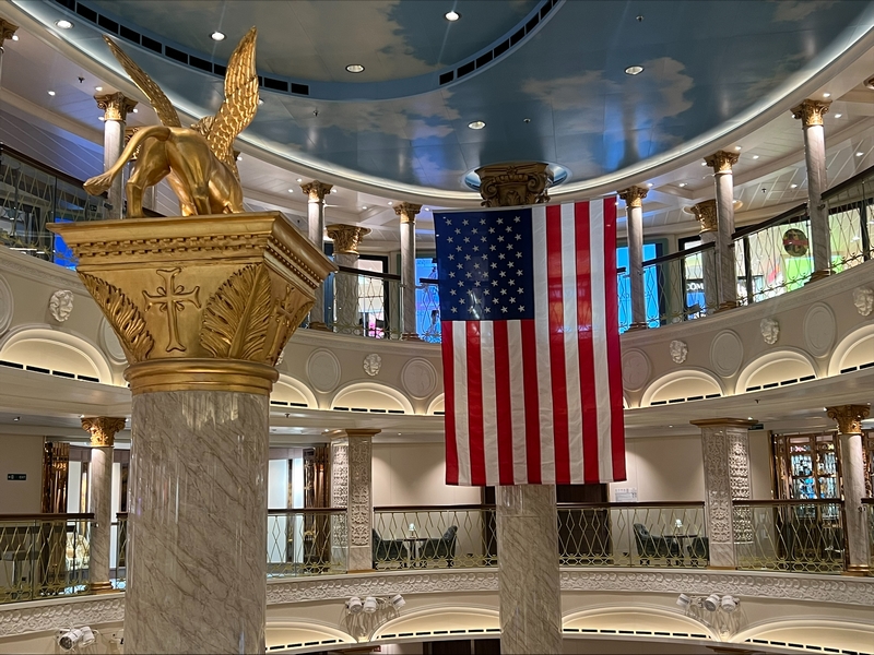 American Flag in Carnival Venezia Atrium