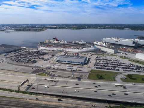 Carnival ship in Baltimore
