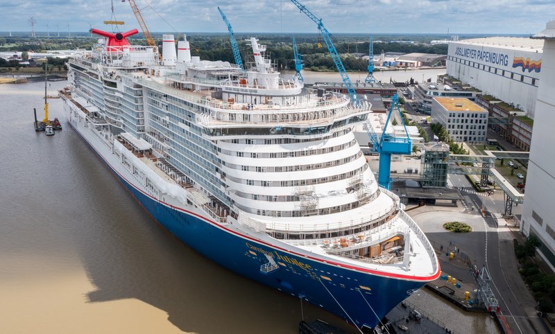 New Carnival Jubilee Gets Its Funnel - Cruise Industry News | Cruise News