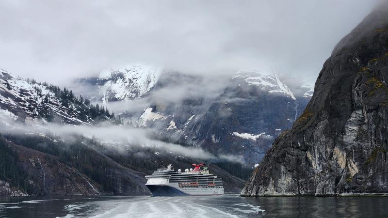 Carnival ship in Alaska