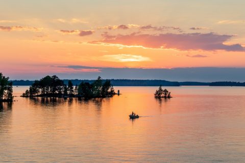 Fishing in the summer in Finland