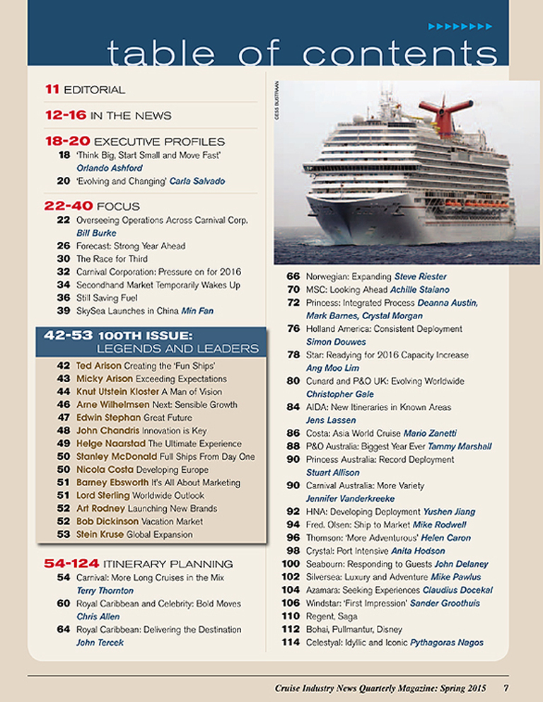 Cruise Industry News Spring 2015 Quarterly Magazine - Cruise