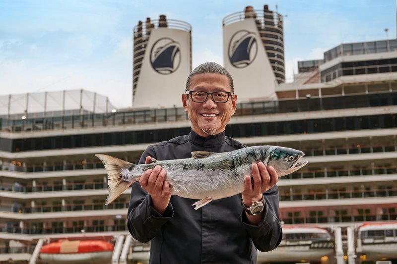 Chef Masaharu Morimoto is Holland America’s fresh fish ambassador.