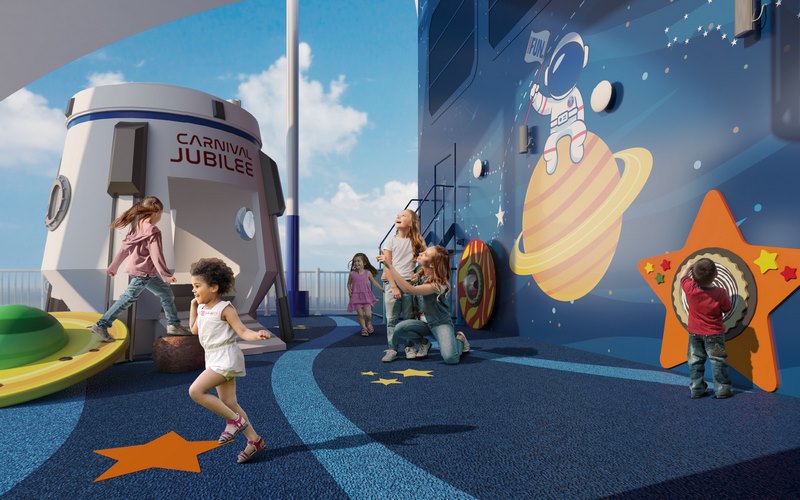 Planet Play at Sea is a play space for toddler's modeled after a playground at Kennedy Space Center Visitor Complex