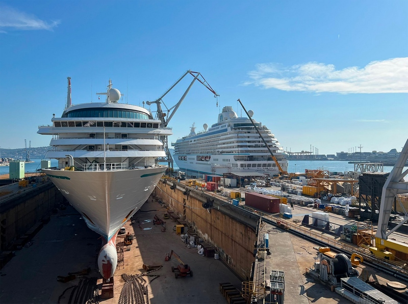 The Crystal Symphony and Serenity at Fincantieri
