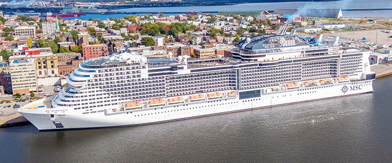 MSC Meraviglia in Saint John, Canada