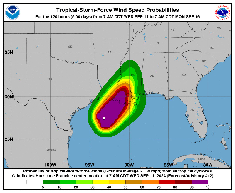 Francine Storm Track