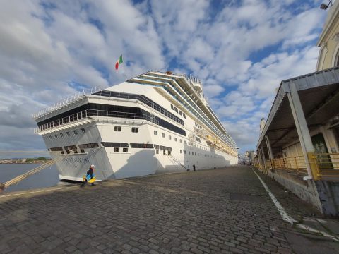 Costa ship in Santos