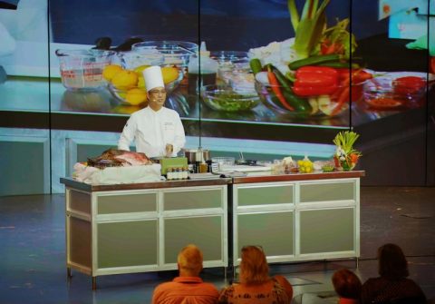 Chef Jundiel presenting for the Cooking Show on Rotterdam0