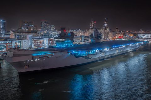HMS Prince Of Wales to Liverpool.