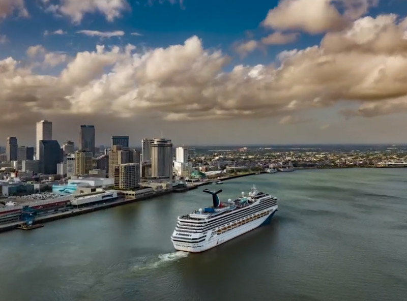 Carnival Ship in New Orleans