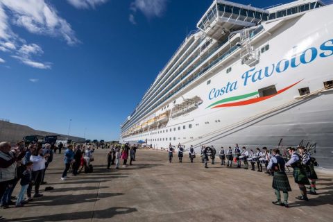 Costa ship in Aberdeen